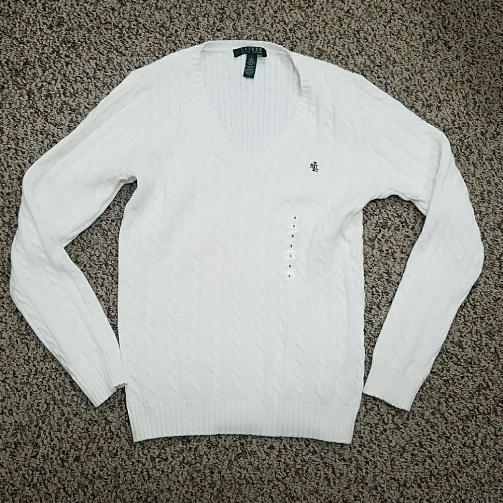 WHITE RALPH LAUREN SWEATER
